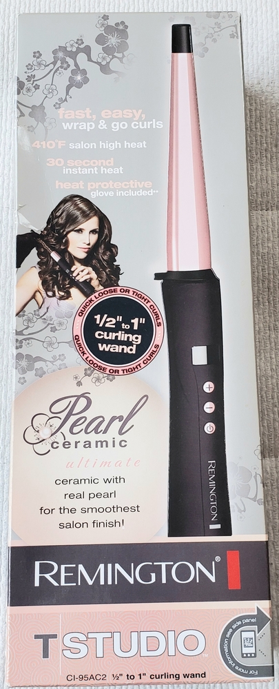 NIB Remington Pearl Ceramic 1/2" - 1" Curling Wand